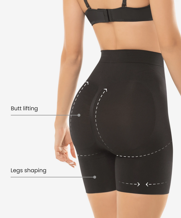 Black Seamless Shorts 4-Pack in style 1504-CYSM Shapers- Bundle.