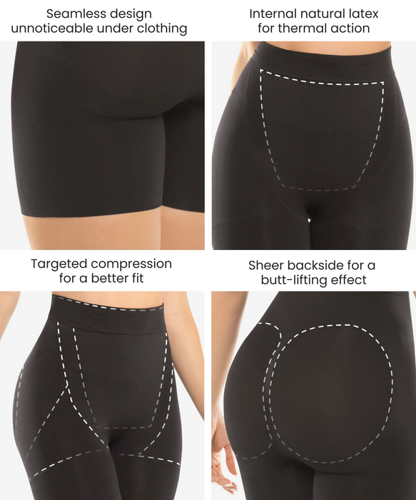 Black Seamless Shorts 4-Pack in style 1504-CYSM Shapers- Bundle.