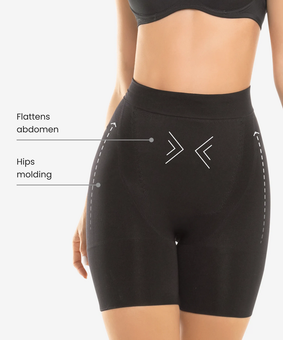 Black Seamless Shorts 4-Pack in style 1504-CYSM Shapers- Bundle.