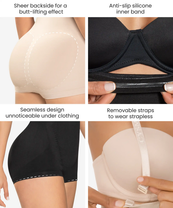 Seamless underbust body shaper in boyshort - Style 1580-CYSM Shapers- Seamless.