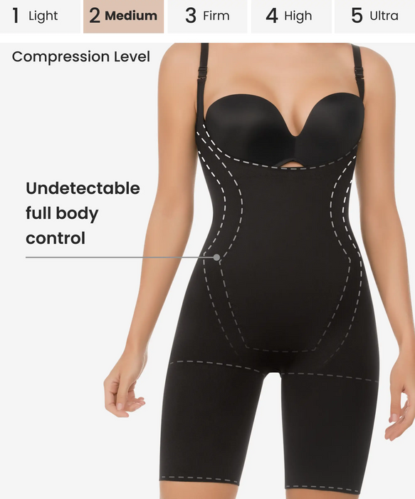 Seamless thermal action weight loss hourglass bodysuit - Style 1585-CYSM Shapers- Seamless.