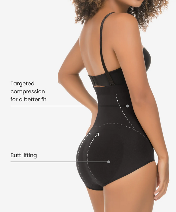 High-waist tummy control shaper in panty - Style 1595-CYSM Shapers- Seamless.