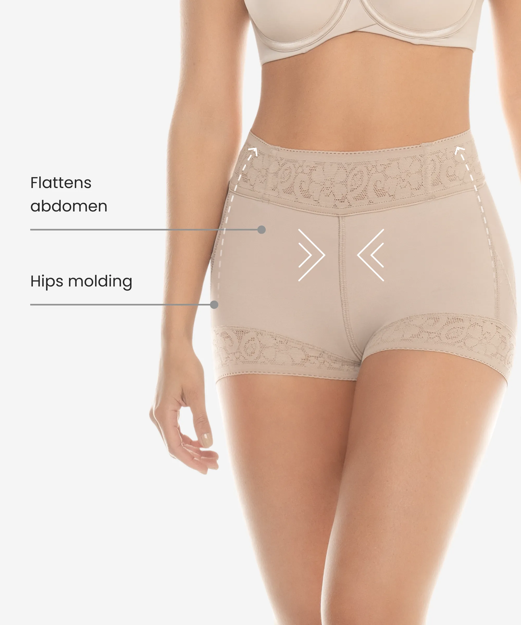 Lace butt-lifter shaper short - Style 211-CYSM Shapers- .