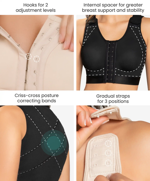 Adjustable surgical bra with removable band - Style 242-CYSM Shapers- Ultra-Compresion.