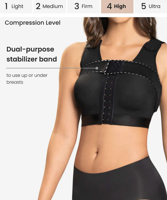 Adjustable surgical bra with removable band - Style 242-CYSM Shapers- Ultra-Compresion.