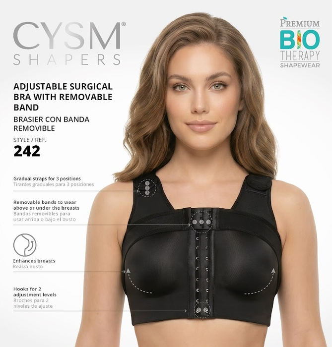 Sujetador quirúrgico ajustable con banda extraíble - Estilo 242 