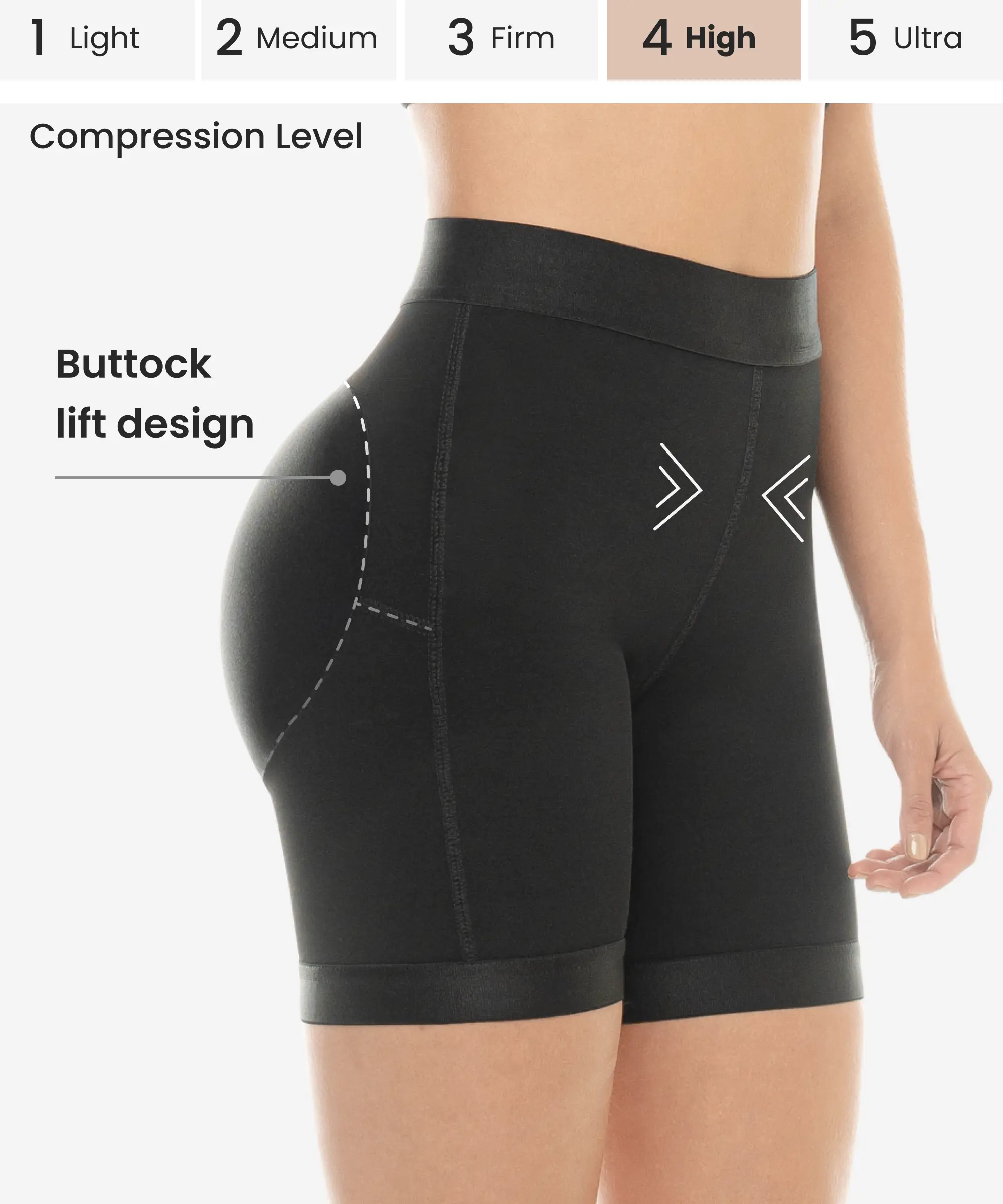 Thermal butt-lifting shorts - Style 256-CYSM Shapers- Shapewear.