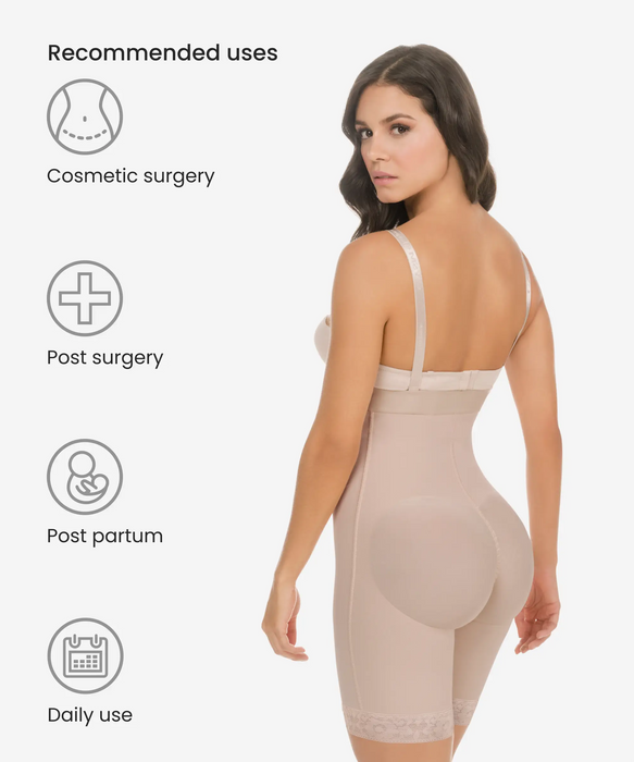 Strapless gradual compression bodysuit - Style 258-CYSM Shapers- Shapewear.