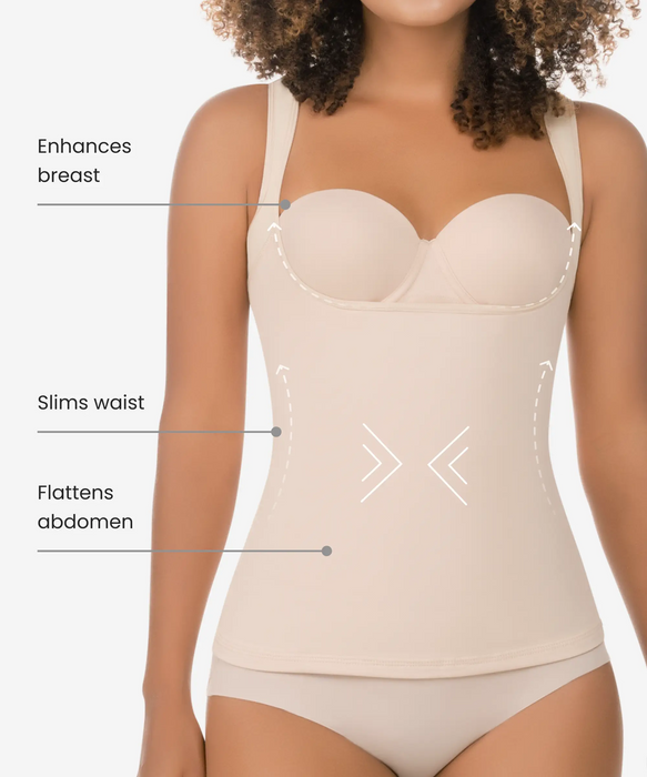 High-control camisole with back support - Style 287-CYSM Shapers- Ultra-Compresion.