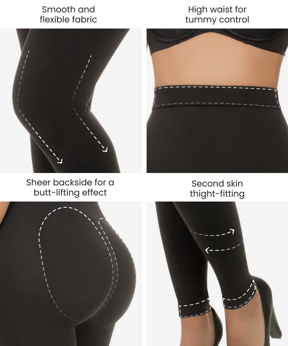 Seamless abdomen control butt-lifter leggings - Style 3108-CYSM Shapers- Seamless.