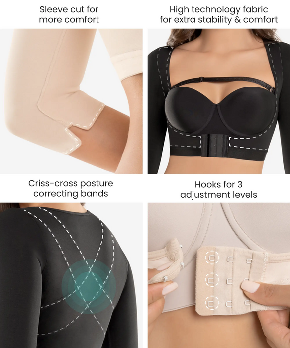 Posture & arm control push-up top - Style 470-CYSM Shapers- Shapewear.