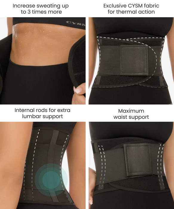 Workout sweat enhancing waistband - Style 8007-CYSM Shapers- Ultra-Compresion.