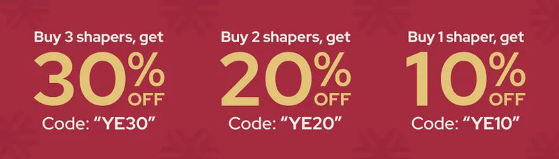 The more you get, the more your save!
Buy 1, Get 10% OFF - Code "YE10"
Buy 2, Get 20% OFF - Code "YE20"
Buy 3, Get 30% OFF - Code "YE30"
